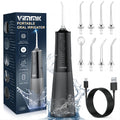 Vimmk Irrigatore Orale Senza Fili, Idropulsore Dentale ad Acqua con Irrigatore Orale Dentale Ricaricabile Impermeabile IPX7 per Viaggi a Casa (Nero)